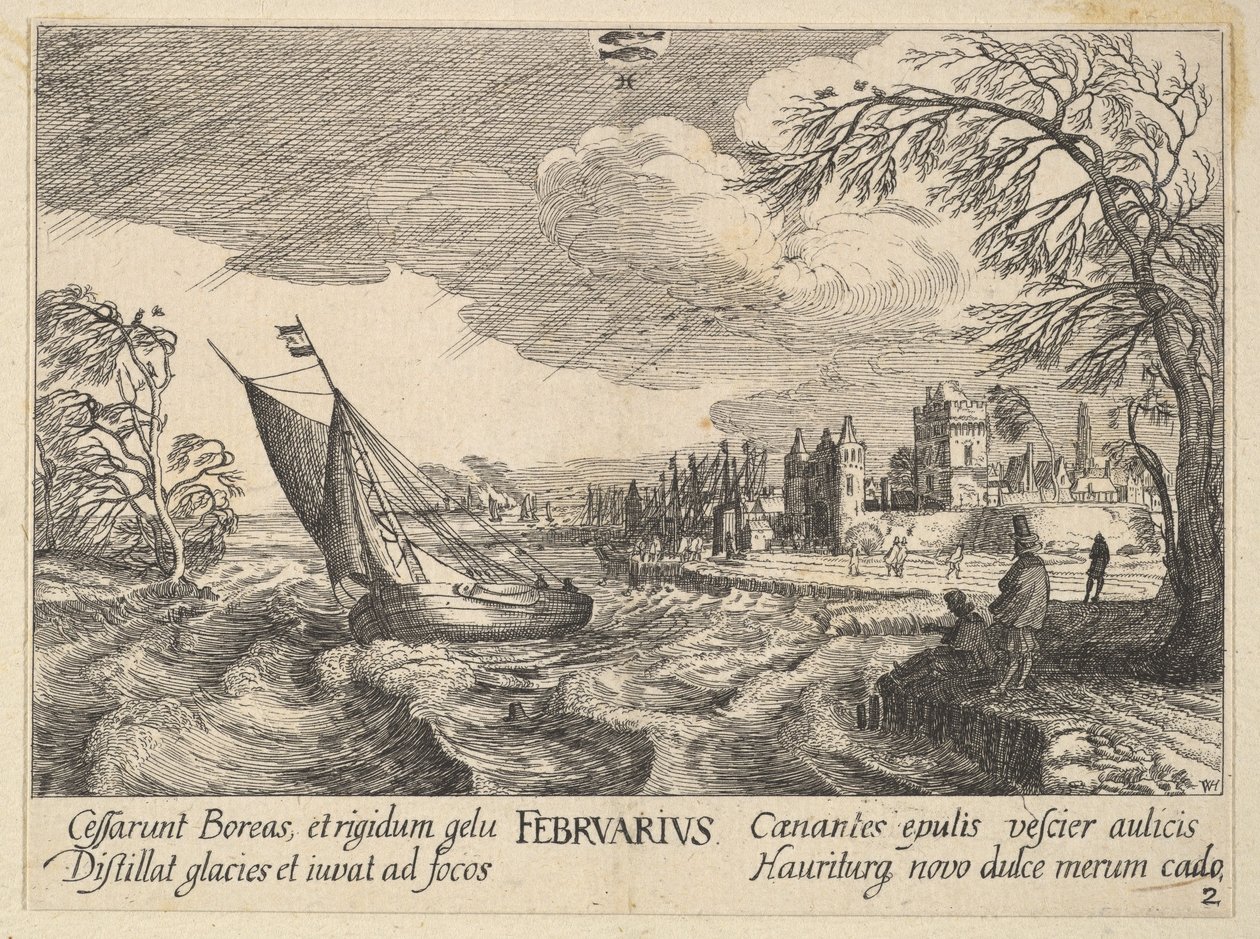 Febbraio, 1628-29 da Wenceslaus Hollar