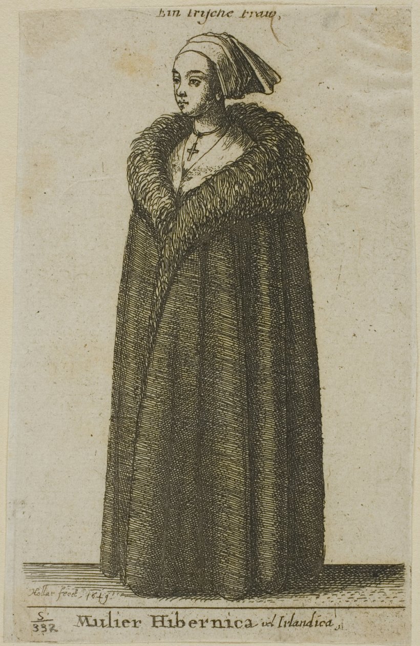Donna irlandese da Wenceslaus Hollar