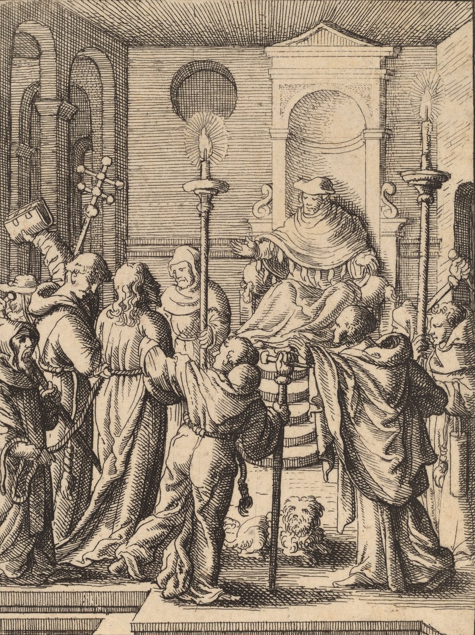 Gesù davanti ad Anna da Wenceslaus Hollar
