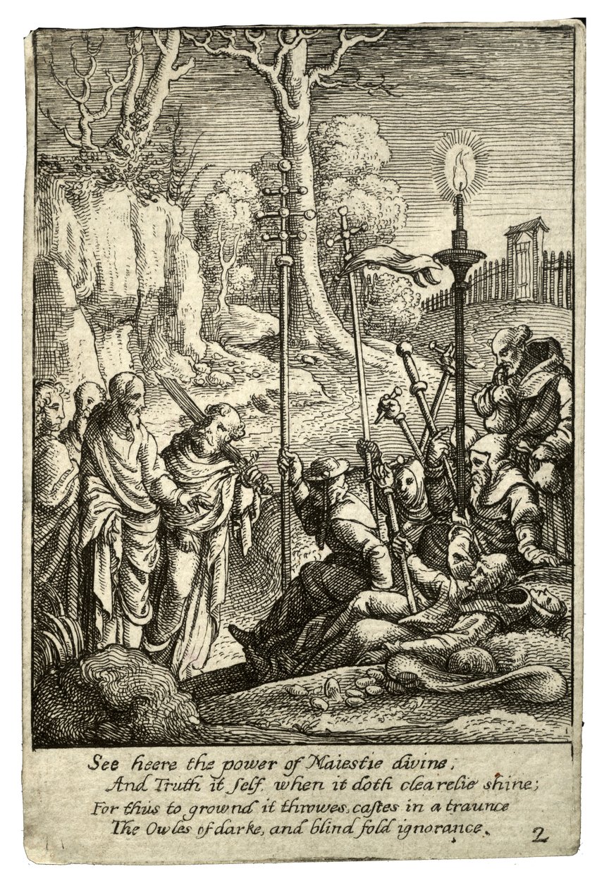 Gesù affronta i suoi detrattori da Wenceslaus Hollar