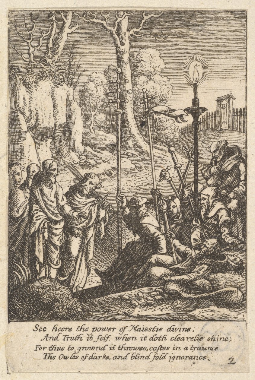 Gesù che affronta i suoi detrattori, 1625-77 da Wenceslaus Hollar