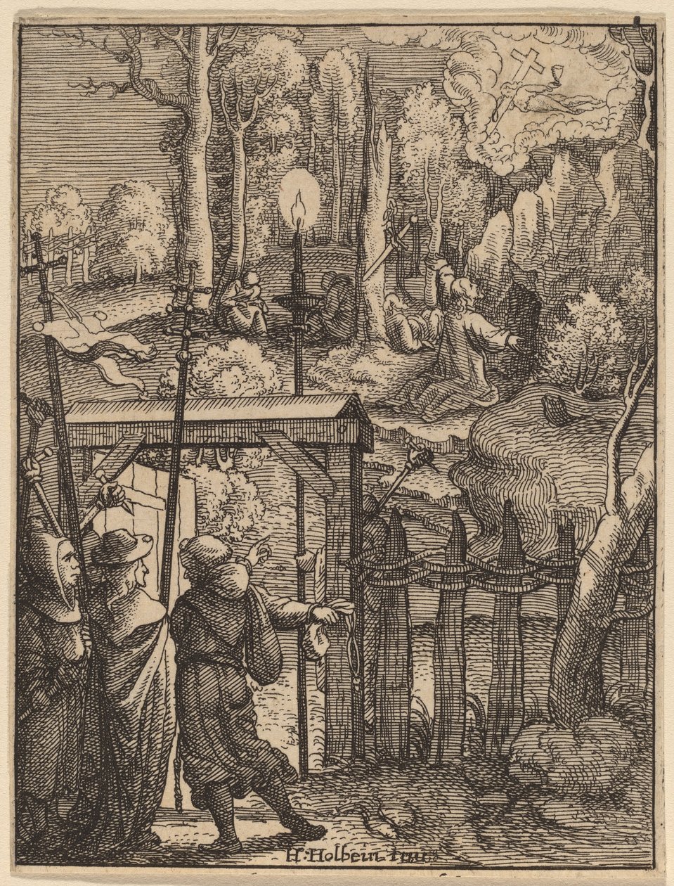 Gesù sul Monte degli Ulivi da Wenceslaus Hollar