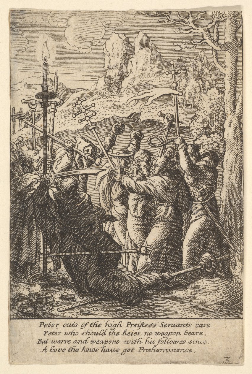 Gesù preso, 1625-77 da Wenceslaus Hollar