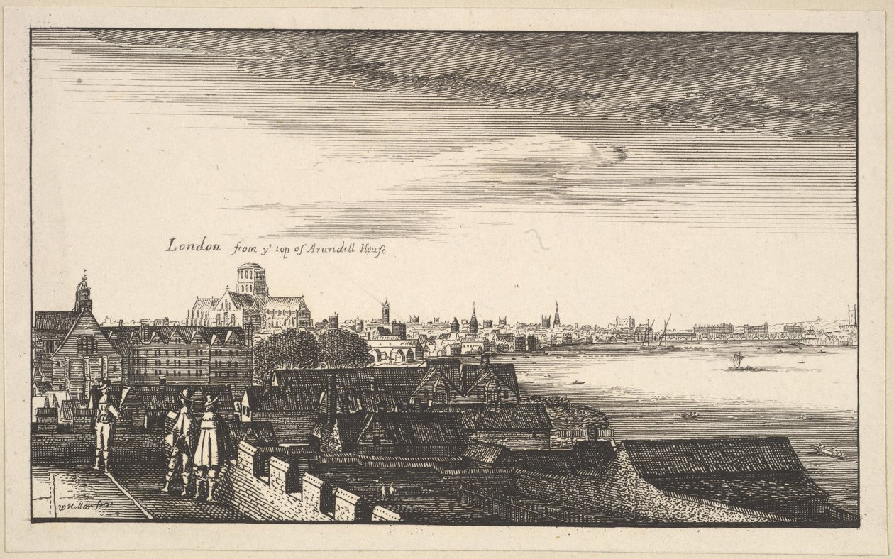 Londra da Arundel House, copia, XVII secolo da Wenceslaus Hollar