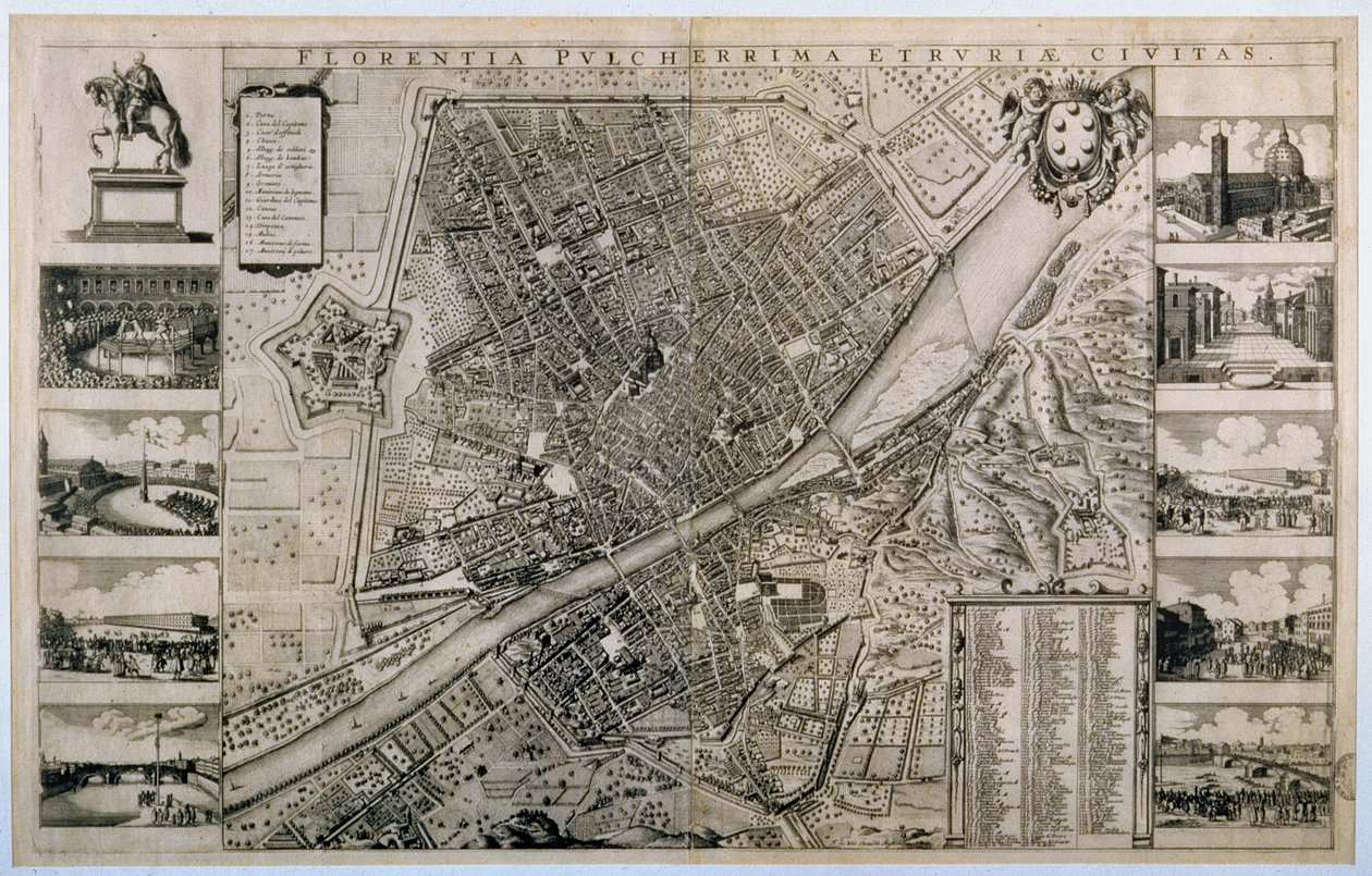 Mappa della Città di Firenze da Wenceslaus Hollar