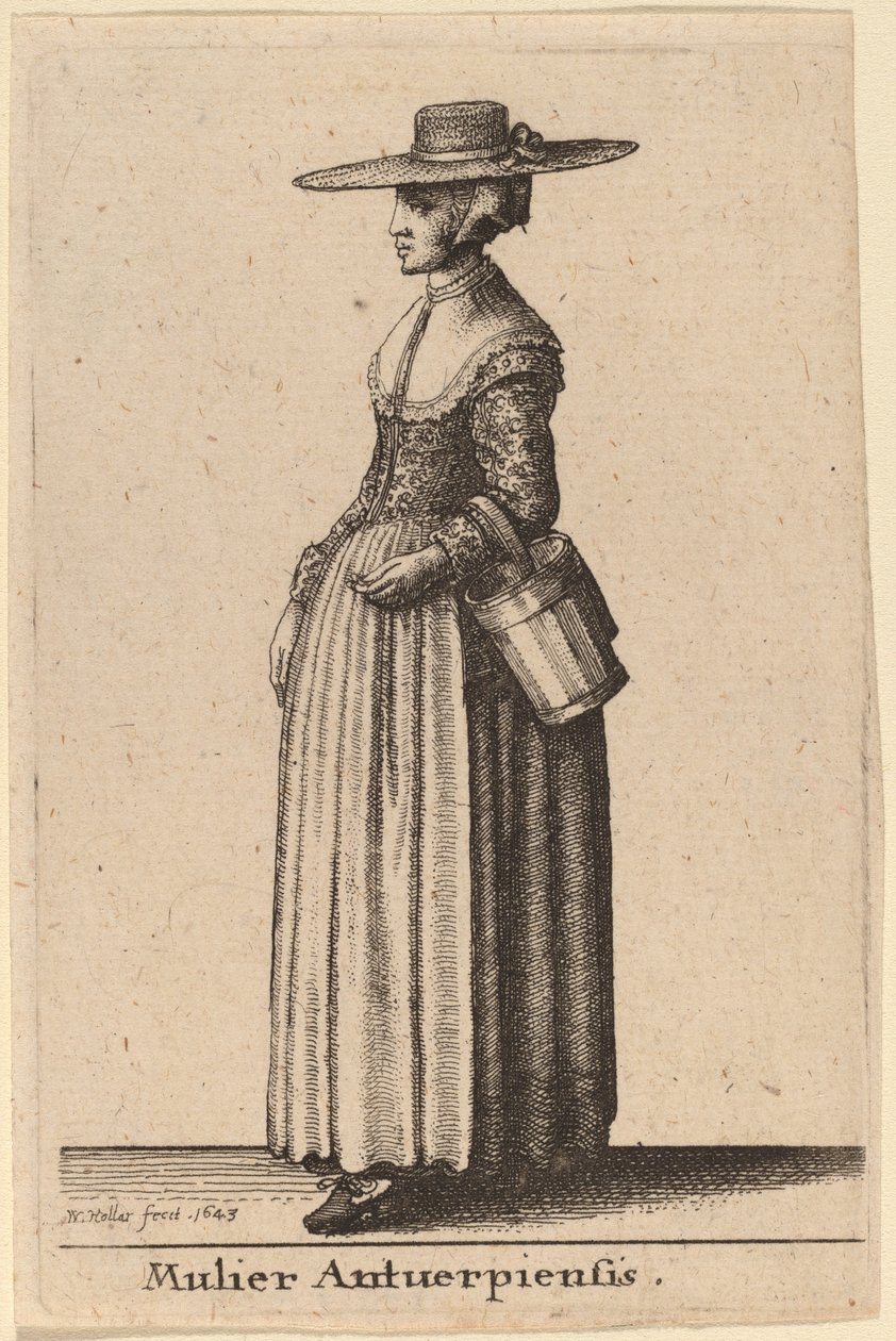 Donna di Anversa da Wenceslaus Hollar