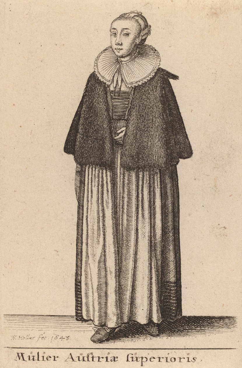 Mulier Austriae Superioris, 1643 da Wenceslaus Hollar