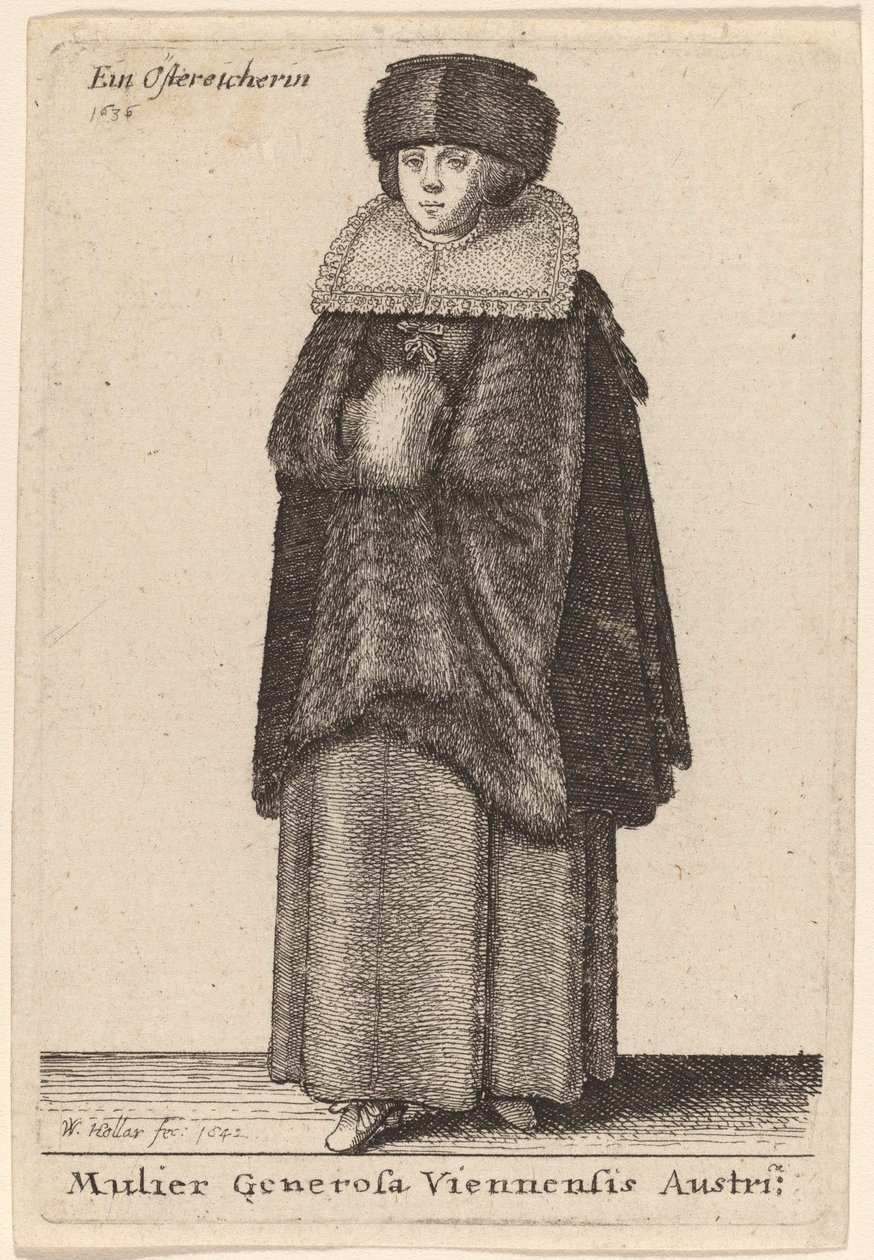 Mulier Generosa Viennensis Austri da Wenceslaus Hollar