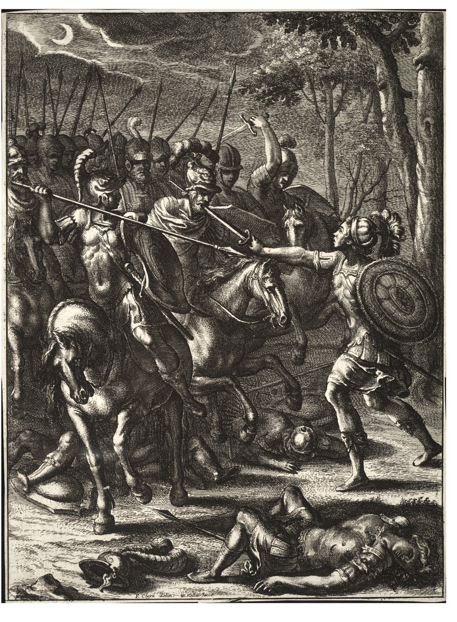Niso uccide Volscens. Stato 2 da Wenceslaus Hollar