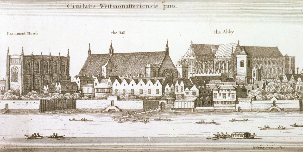 Parte della città di Westminster, 1647 da Wenceslaus Hollar