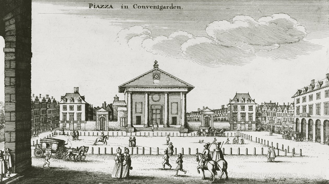 Piazza a Covent Garden, 1640 da Wenceslaus Hollar