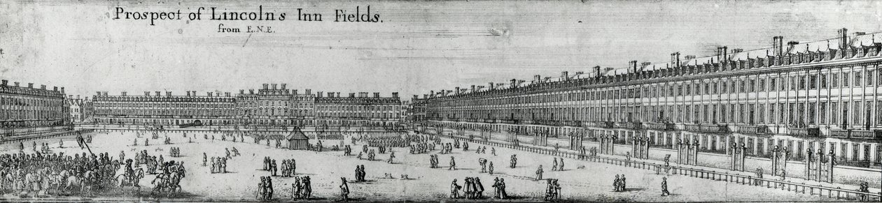 Prospetto di Lincolns Inn Fields, c.1650 da Wenceslaus Hollar