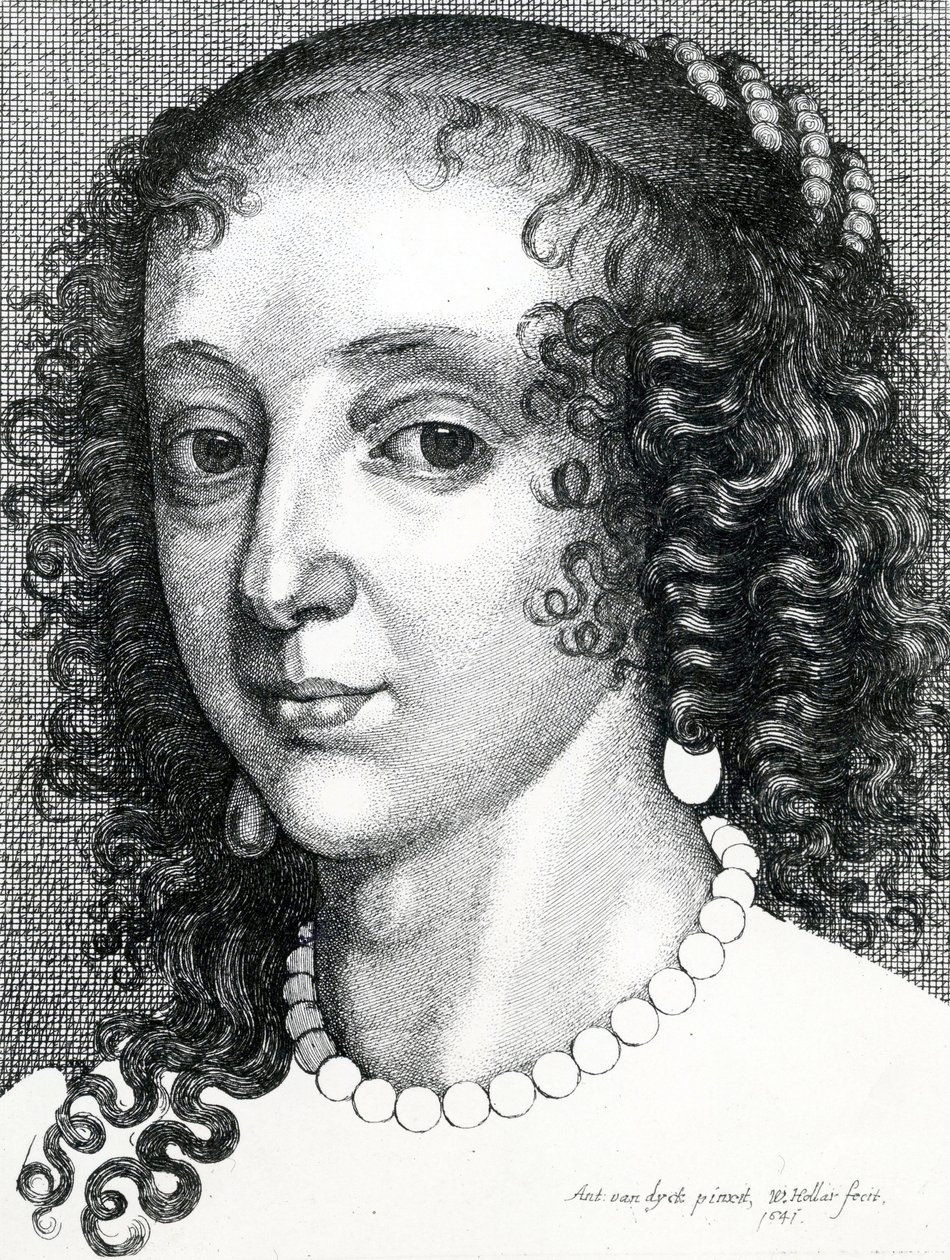 Regina Enrichetta Maria, 1641 da Wenceslaus Hollar