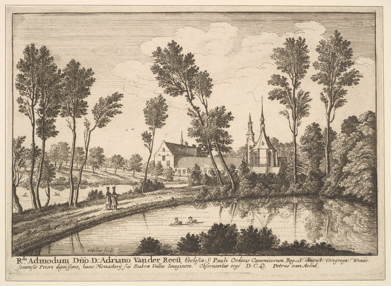 Abbazia di Rothendael da Wenceslaus Hollar