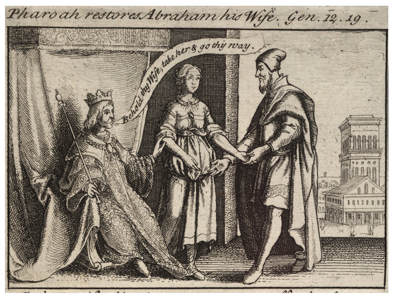 Sara restituita ad Abramo. Stato 2 da Wenceslaus Hollar