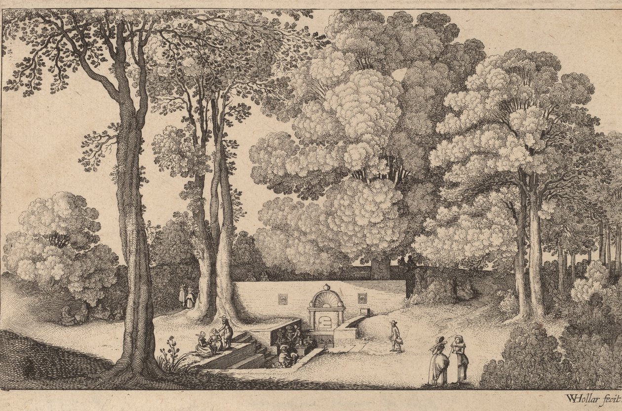 La sorgente minerale da Wenceslaus Hollar