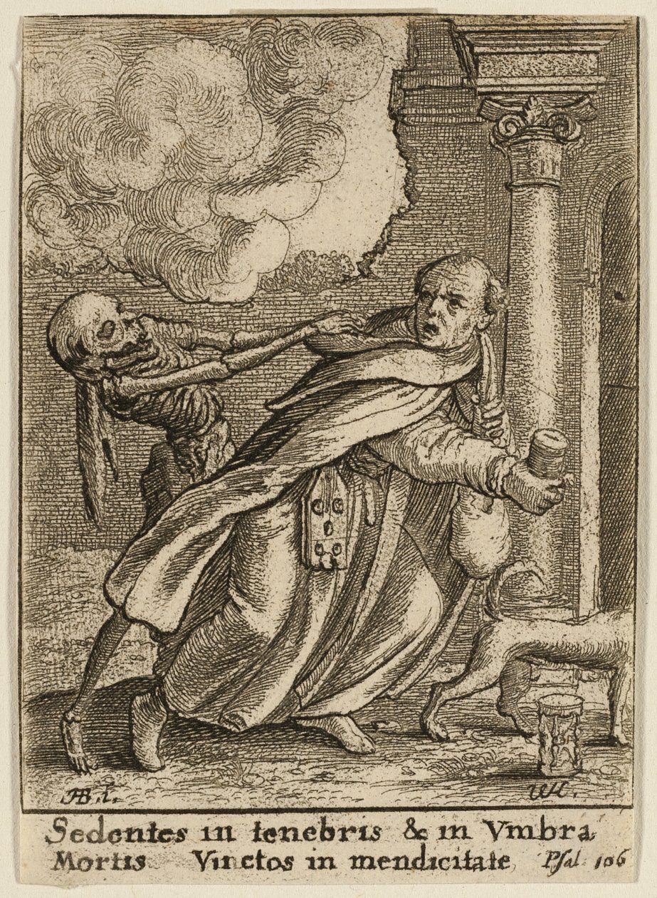 Il Monaco e la Morte da Wenceslaus Hollar