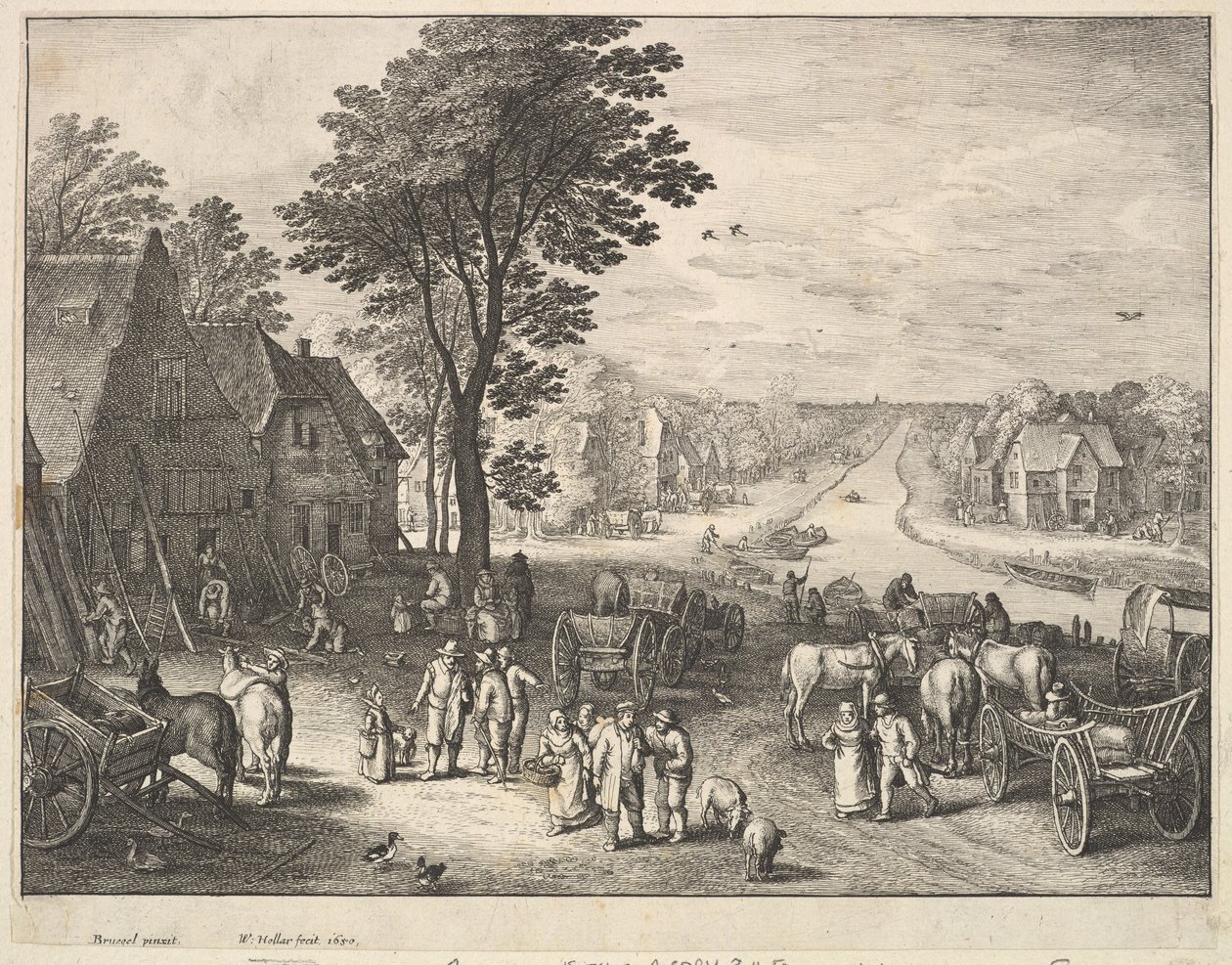 Il canale dritto, 1650 da Wenceslaus Hollar
