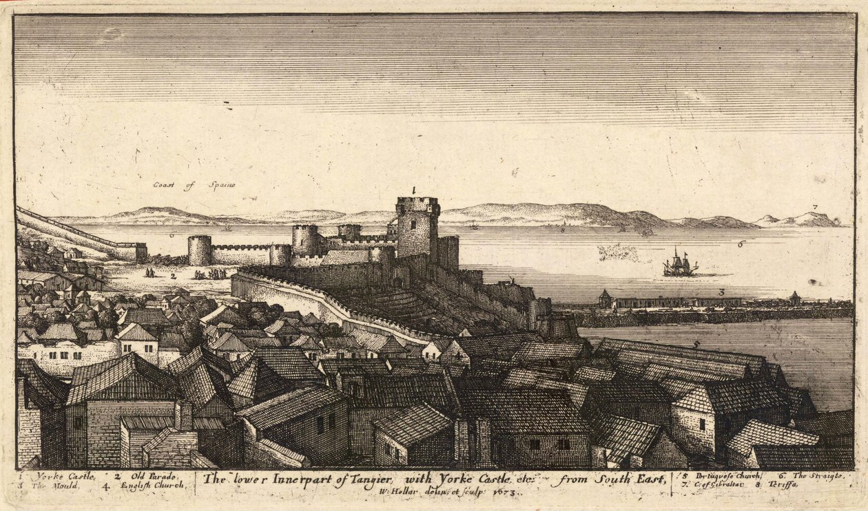 La parte interna inferiore di Tangeri da Wenceslaus Hollar