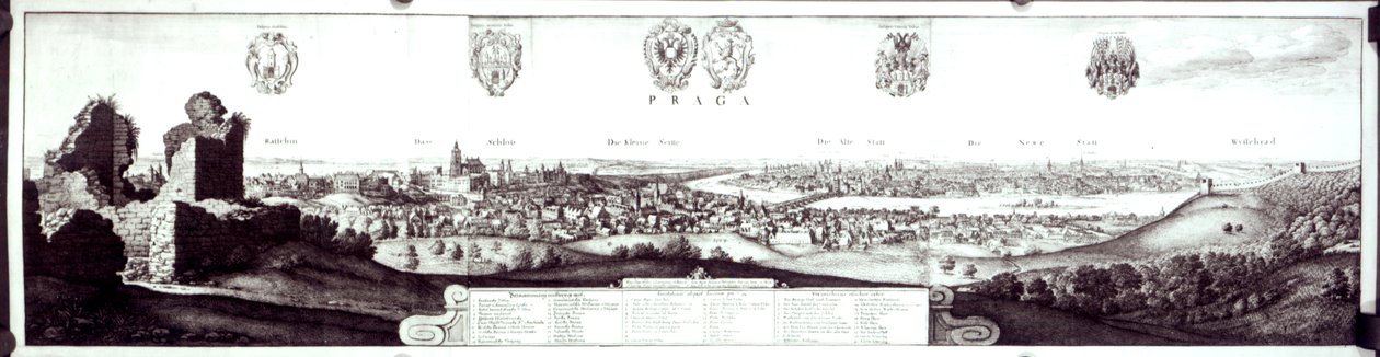 Veduta di Praga, 1649 da Wenceslaus Hollar