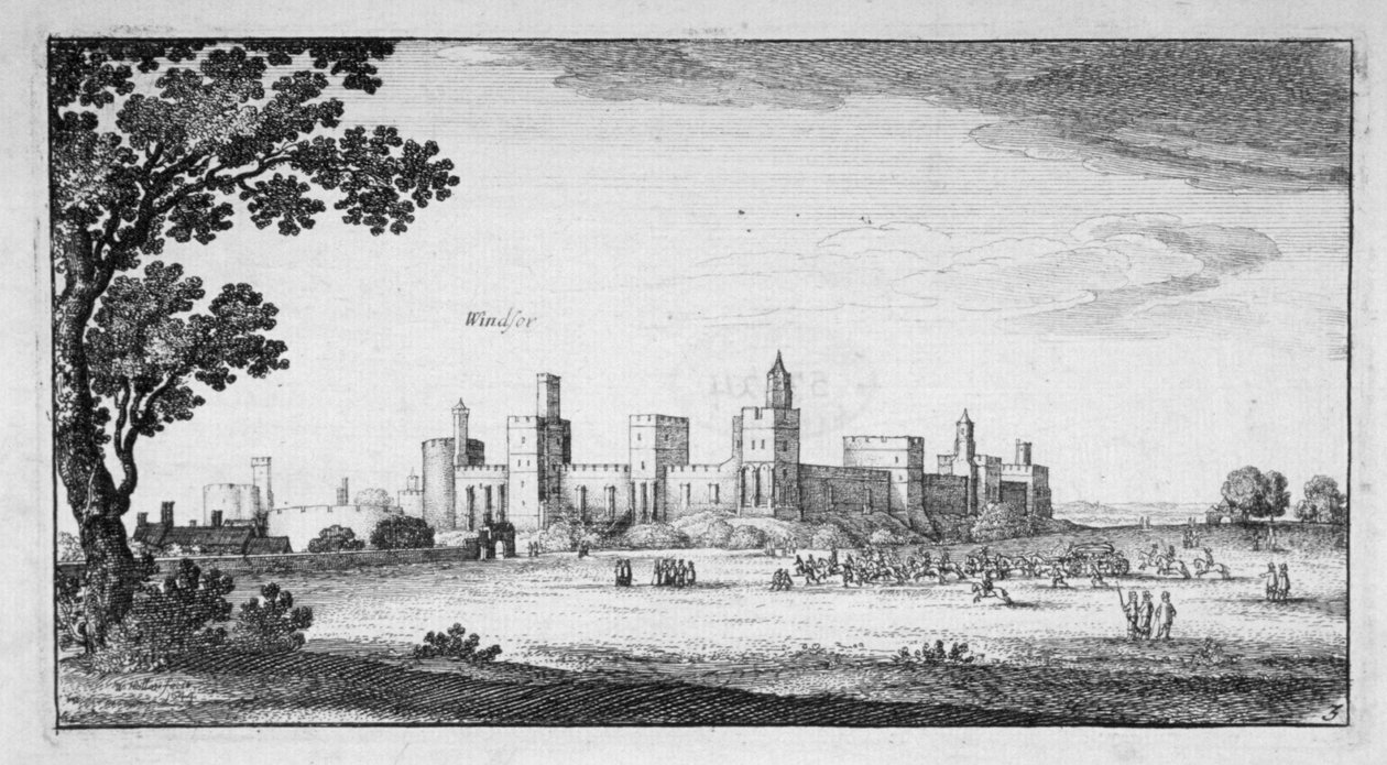 Veduta del Castello di Windsor, Berkshire, 1644 da Wenceslaus Hollar
