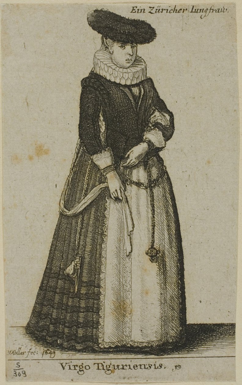 Giovane donna di Zurigo da Wenceslaus Hollar