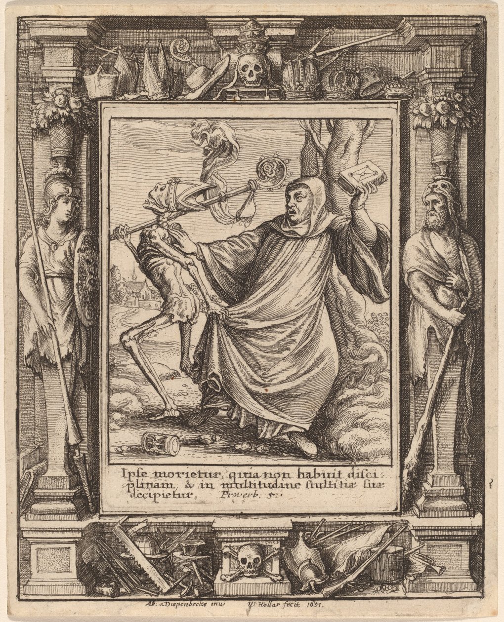 Abate da Wenceslaus Hollar after Hans Holbein the Younger after Abraham van Diepenbeeck