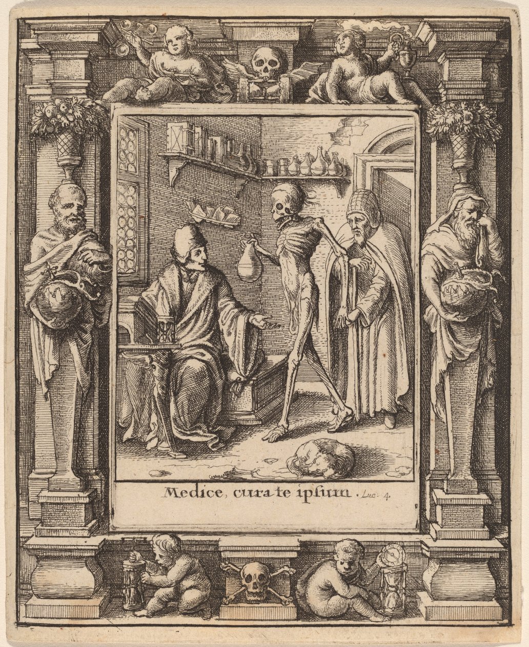Dottore da Wenceslaus Hollar after Hans Holbein the Younger after Abraham van Diepenbeeck