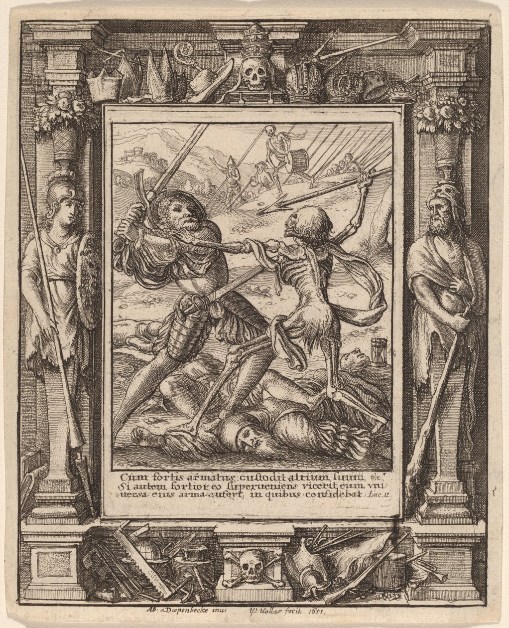 Cavaliere da Wenceslaus Hollar after Hans Holbein the Younger after Abraham van Diepenbeeck