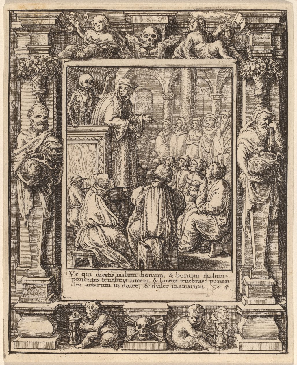 Predicatore da Wenceslaus Hollar after Hans Holbein the Younger after Abraham van Diepenbeeck