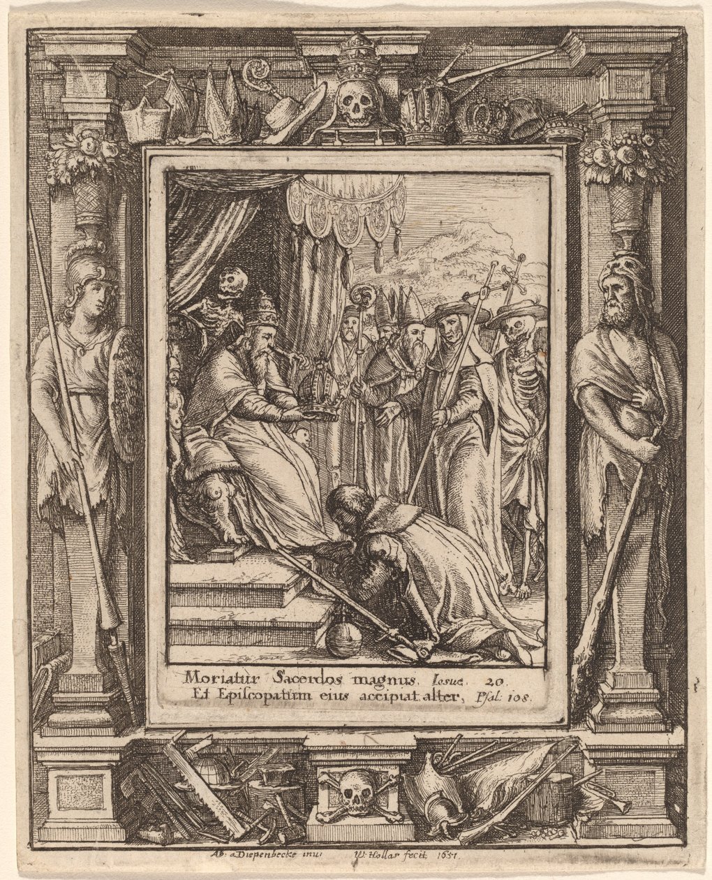 Il Papa da Wenceslaus Hollar after Hans Holbein the Younger after Abraham van Diepenbeeck