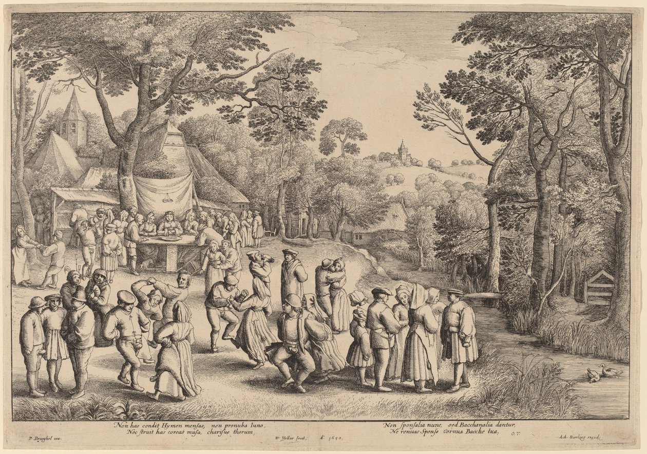 Danza di Nozze Rustica da Wenceslaus Hollar after Jan Brueghel the Elder