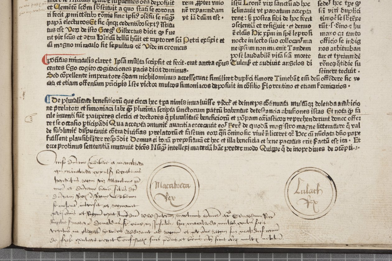 Fol 54 recto, (dettaglio), Fasciculus Temporum da Werner Rolevinck
