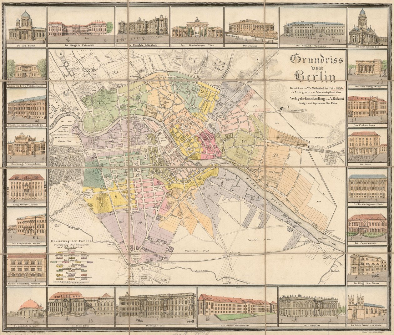 Pianta di Berlino da Wichard von Möllendorf