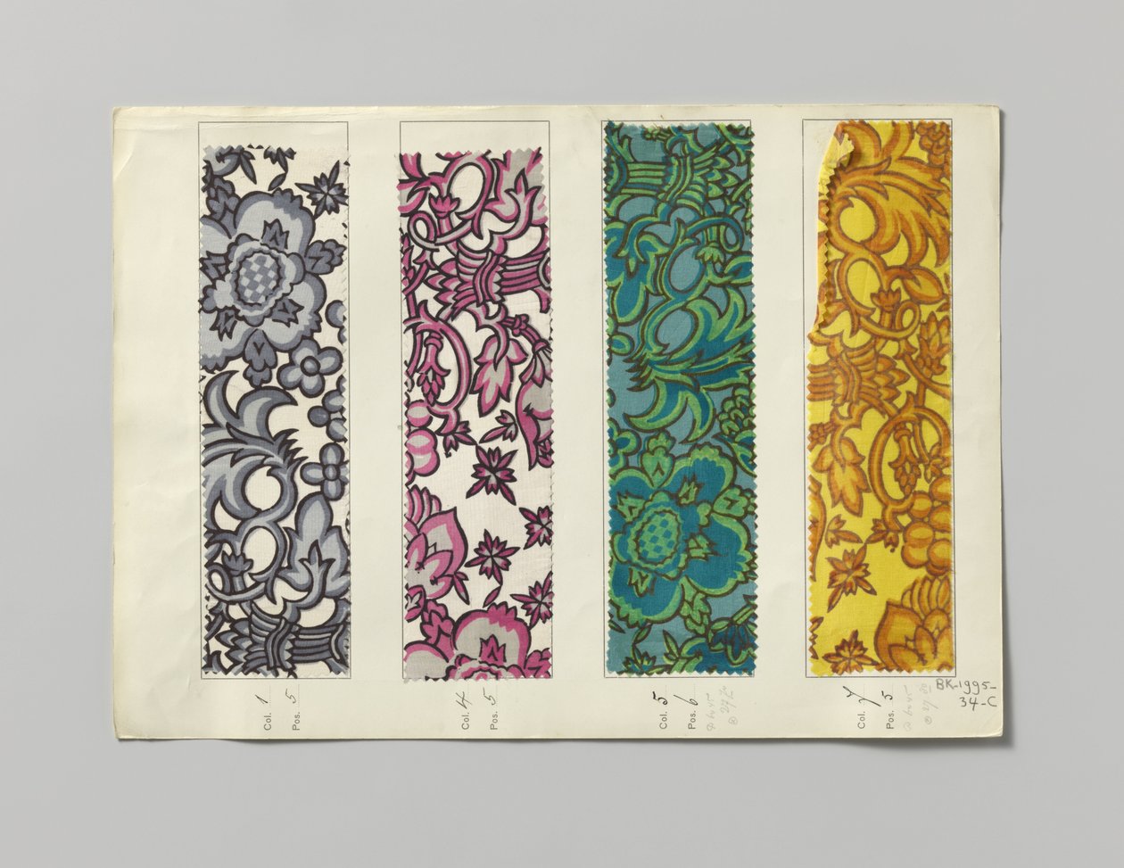 Campione di seta stampata, disegno Aussee da Wiener Werkstätte