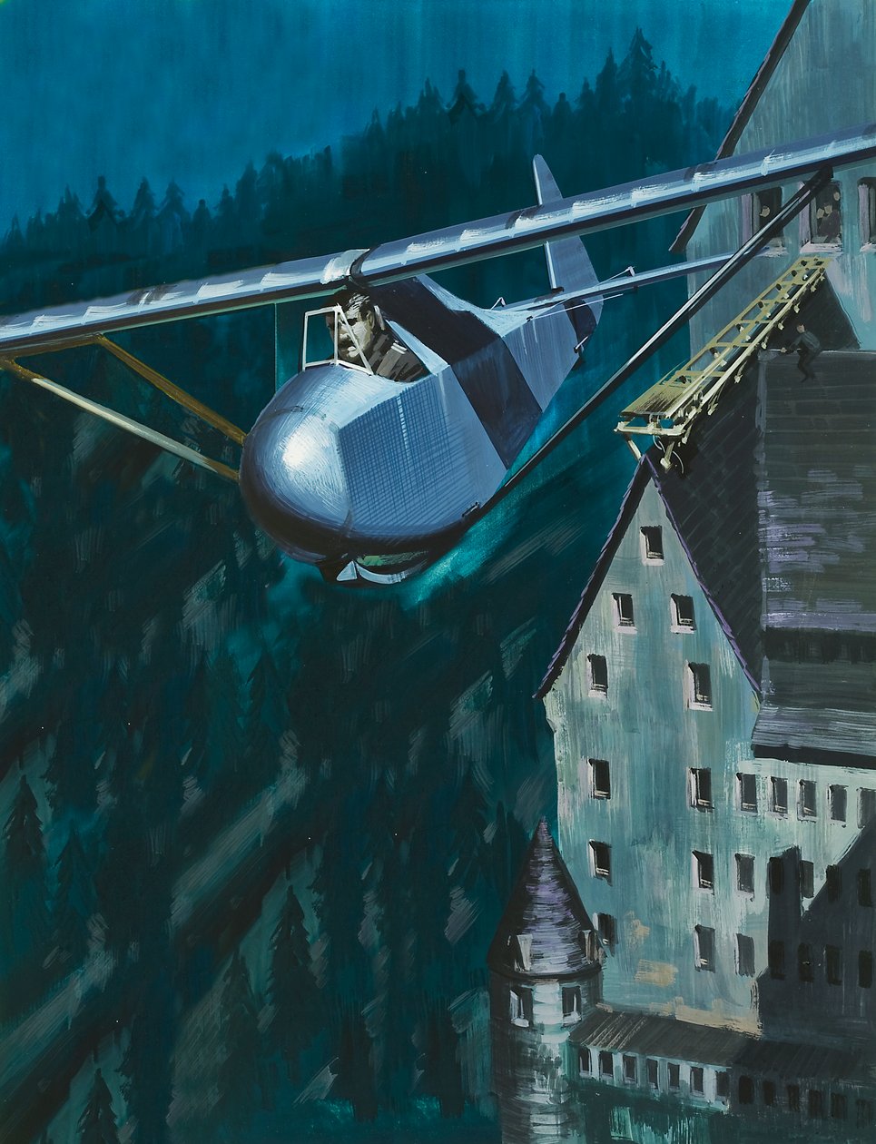 Fuga in aliante dal castello di Colditz da Wilf (20th century) Hardy