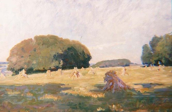 Covoni in un campo da Wilfred Gabriel de Glehn