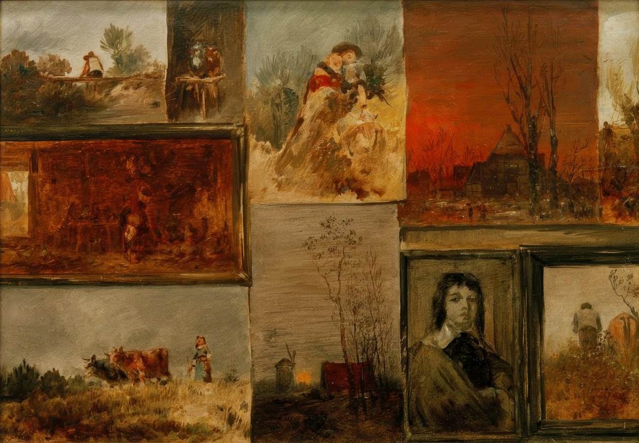 Immagine di raccolta con 9 studi da Wilhelm Busch