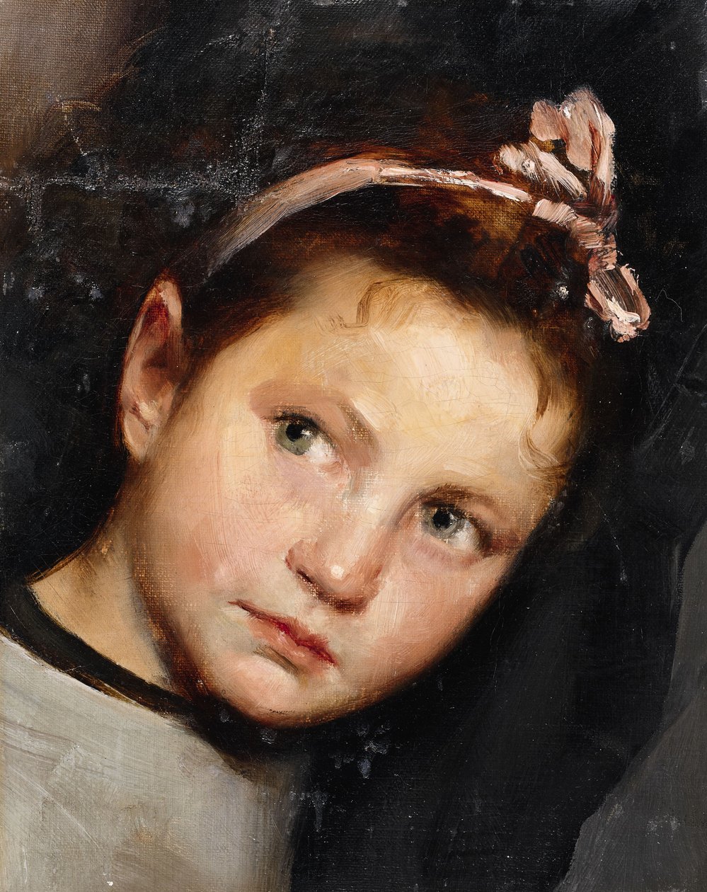 Testa di una ragazza da Wilhelm Maria Hubertus Leibl