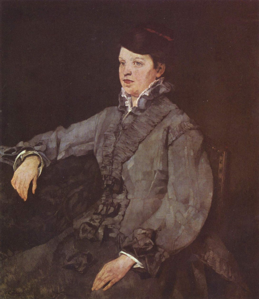 Signora in grigio da Wilhelm Trübner
