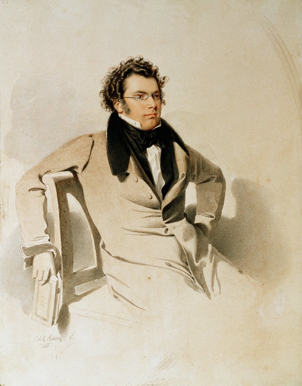 Franz Schubert ... (acquerello) da Wilhelm August Rieder