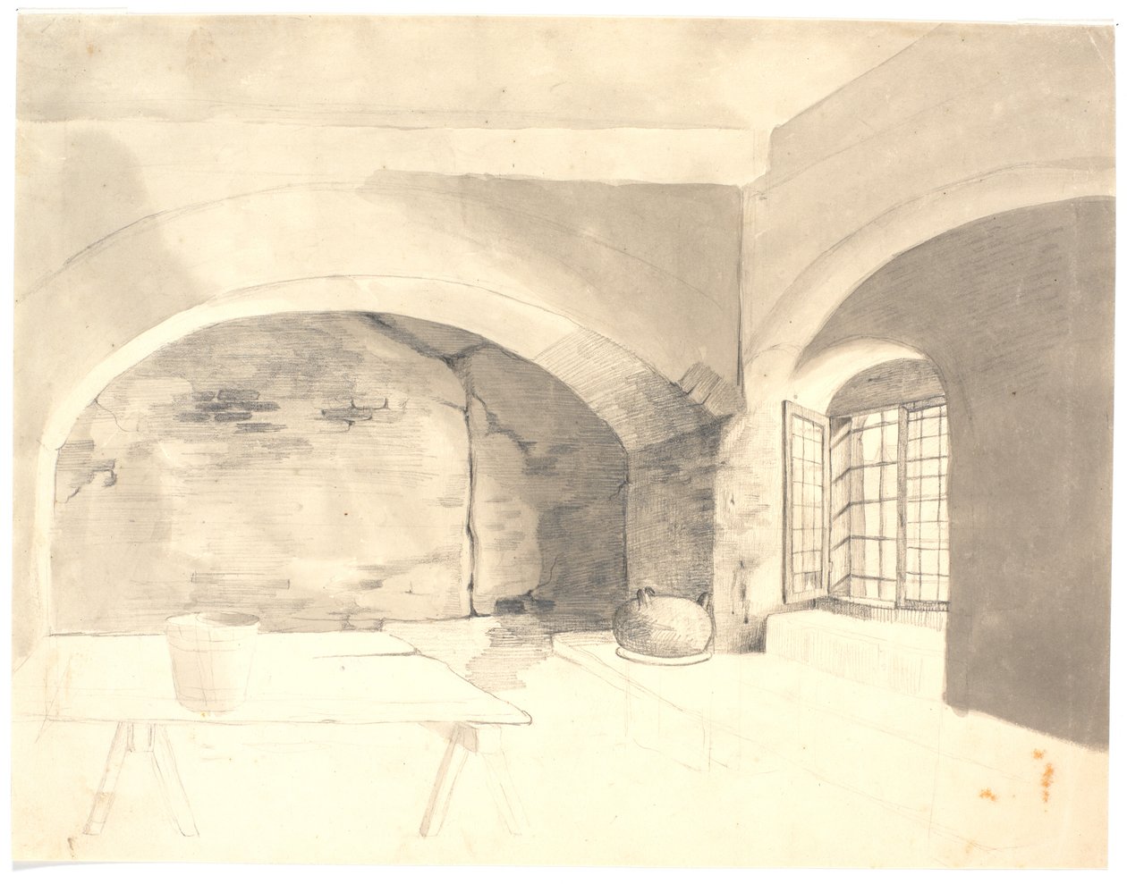 Kælderinteriør da Wilhelm Bendz