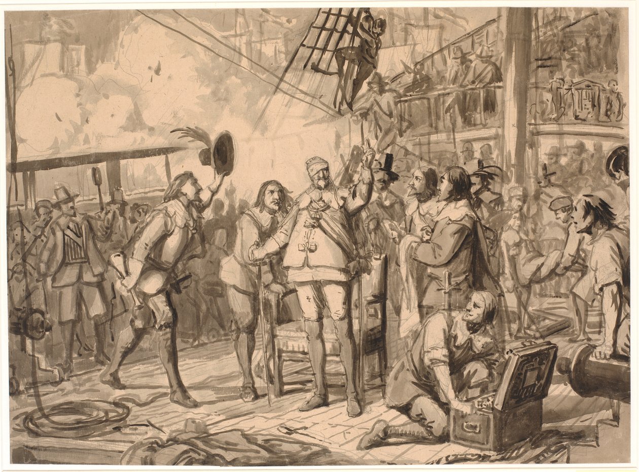 Cristiano IV sulla "Trefoldigheden" da Wilhelm Marstrand