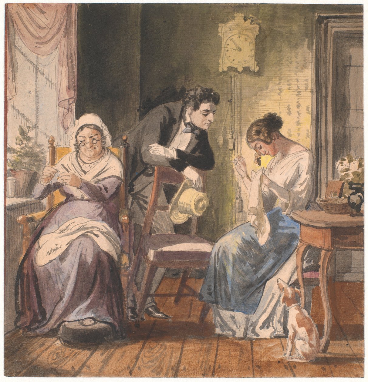 Una visita (Una visita dalla vita quotidiana) da Wilhelm Marstrand