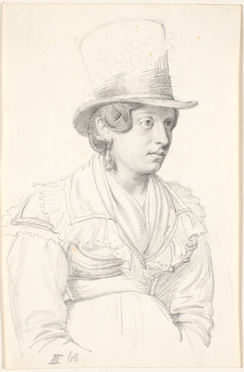 Italiana con cappello alto da Wilhelm Marstrand