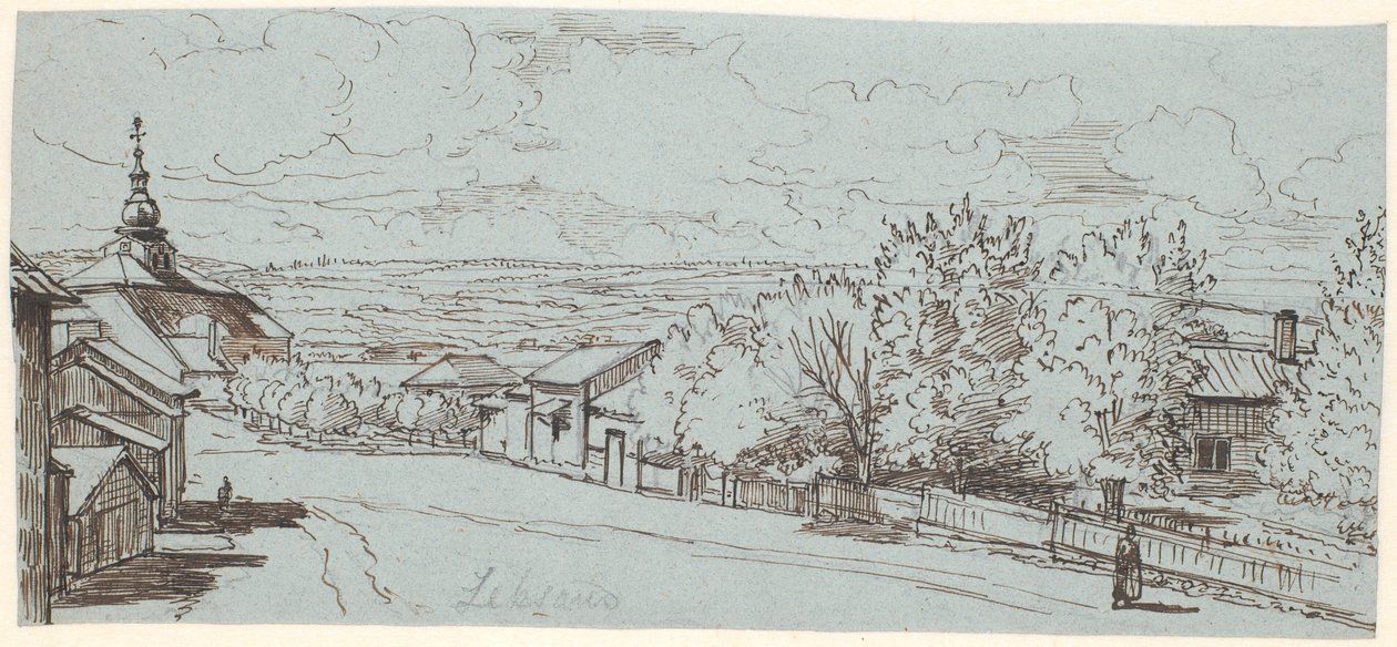 Strada per la chiesa di Leksand, Dalarne da Wilhelm Marstrand