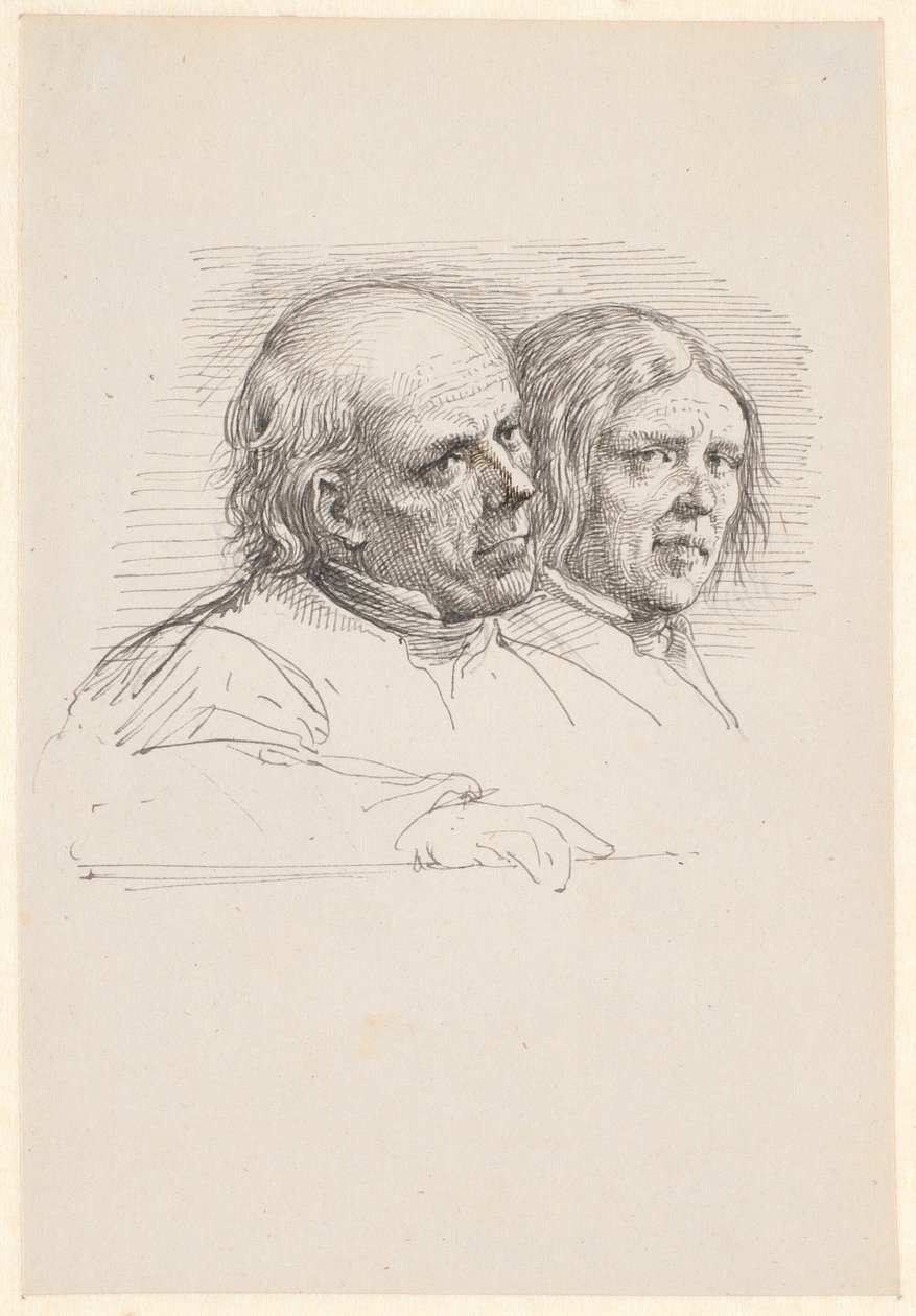 Studio di ritratto di due contadini svedesi da Wilhelm Marstrand