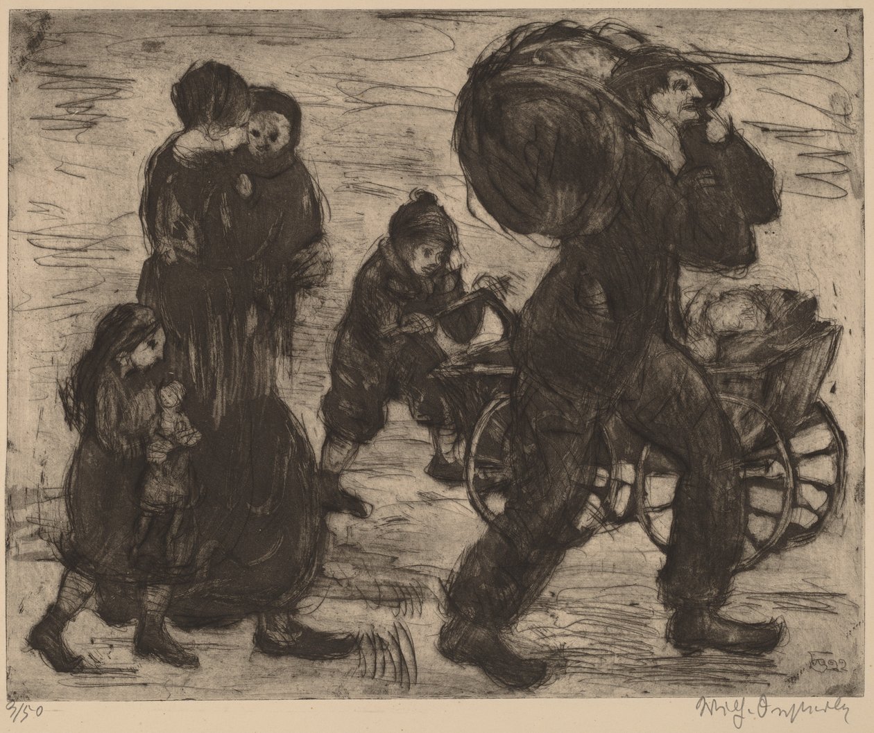 Famiglia di rifugiati da Wilhelm Oesterle