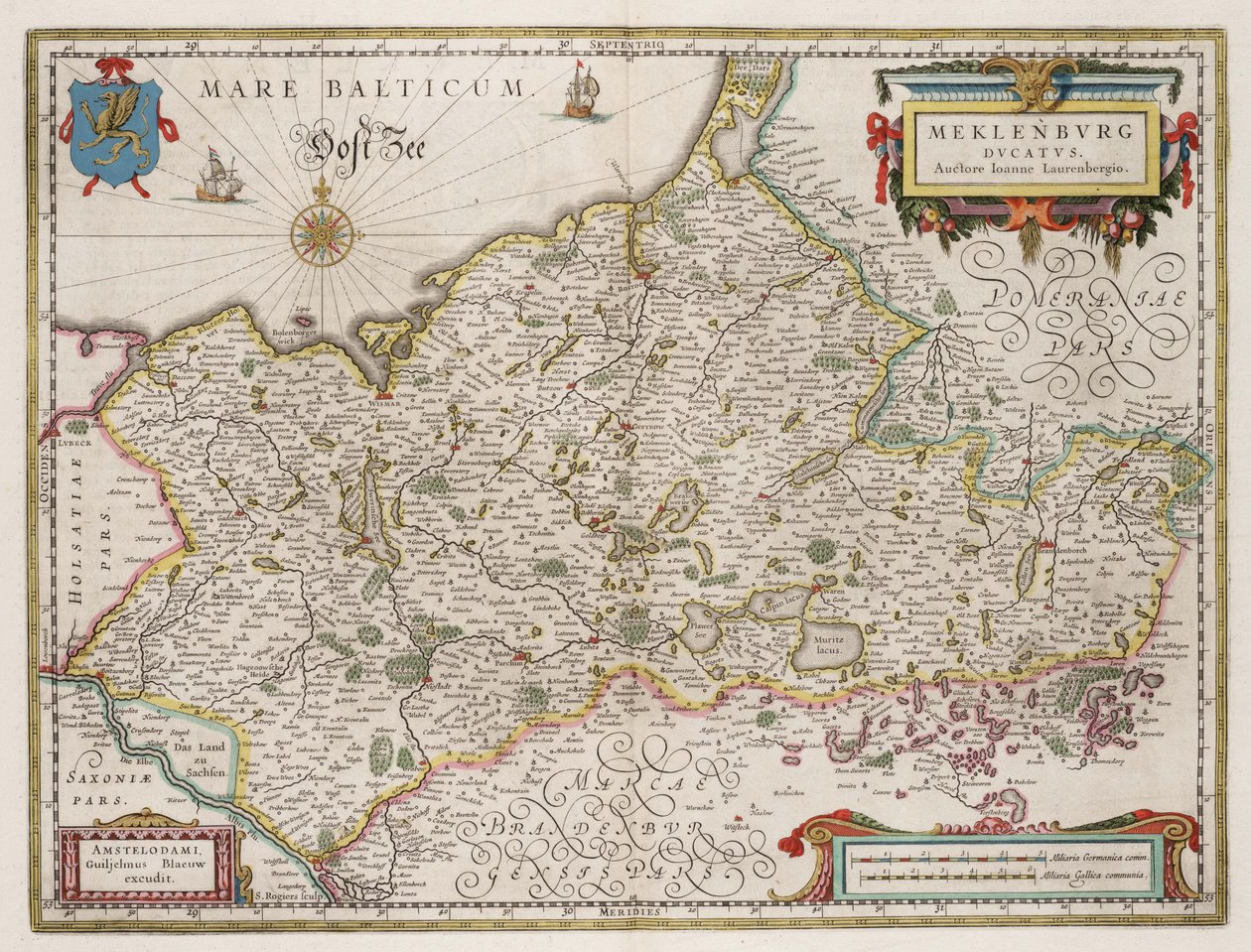Ducato di Meclemburgo da Willem Janszoon Blaeu