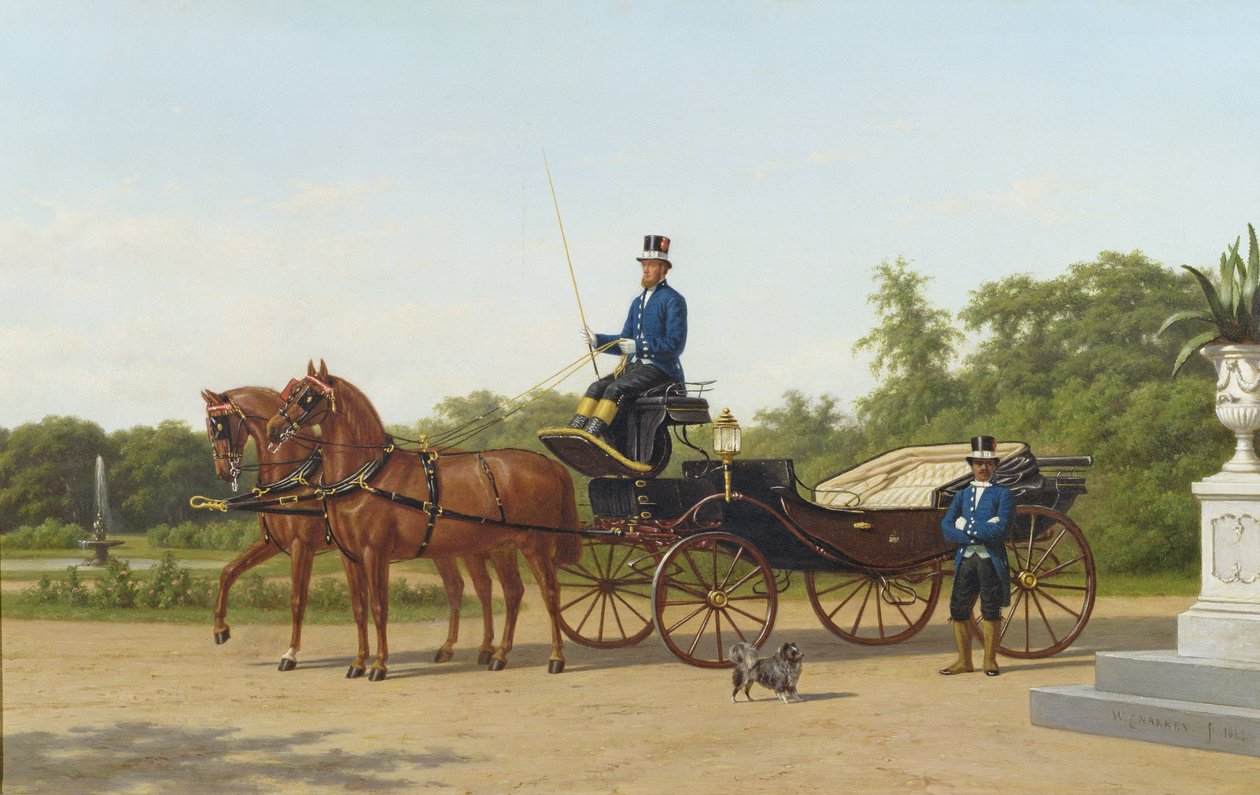La carrozza in attesa, 1865 da Willem Carel Nakken